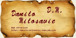 Danilo Milosavić vizit kartica